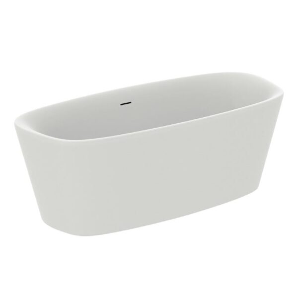 ideal-standard-vasca-centro-stanza-dea-190x90-con-colonna-di-scarico-e-telaio-colore-bianco-opaco-vista-laterale
