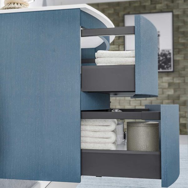 mobile-bagno-sospeso-surf-cm-70-con-lavabo-in-resina,-cassetti-e-specchio-colore-blu-petrolio-dettaglio-apertura-cassetti