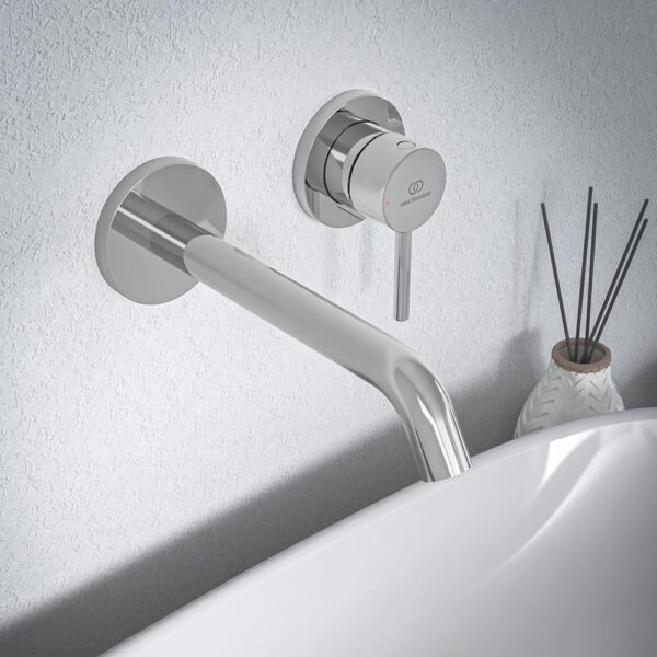 ideal-standard-miscelatore-monocomando-lavabo-a-parete-ceraline-bd764aa-finitura-cromo-vista-dall'alto