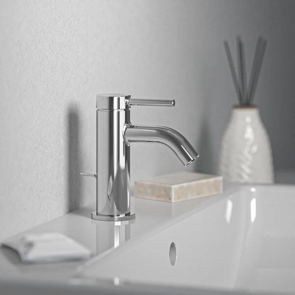 ideal-standard-miscelatore-monocomando-lavabo-ceraline-nuovo-bd846aa-cromo-con-sistema-di-scarico-vista-laterale-lato-sinistro-installazione
