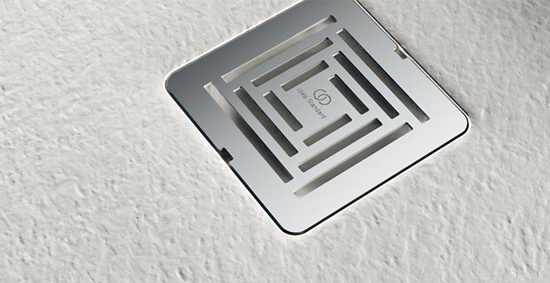 ideal-standard-ulltra-flat-s-+-piatto-doccia-bianco-effetto-pietra-dettaglio-copri-piletta