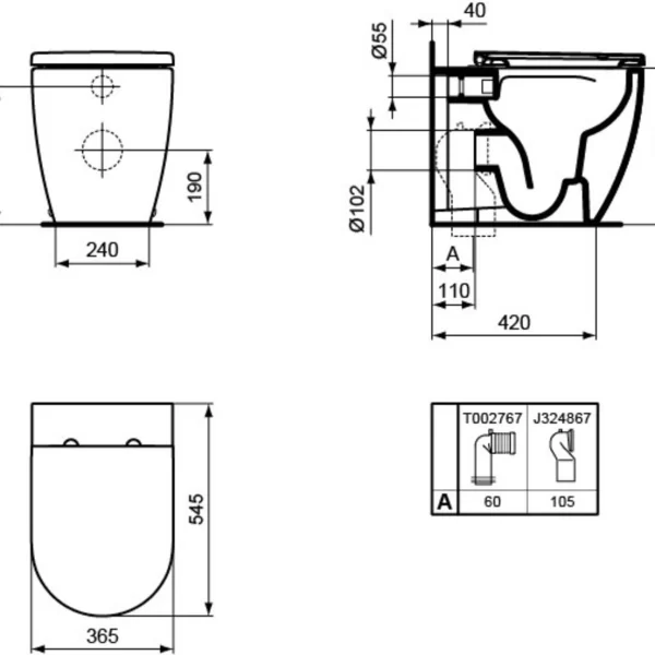 ideal-standard-vaso-wc-filoparete-con-chiusura-rallentata-soft-close-bianco-lucido-t569401-dimensioni-scheda-tecnica