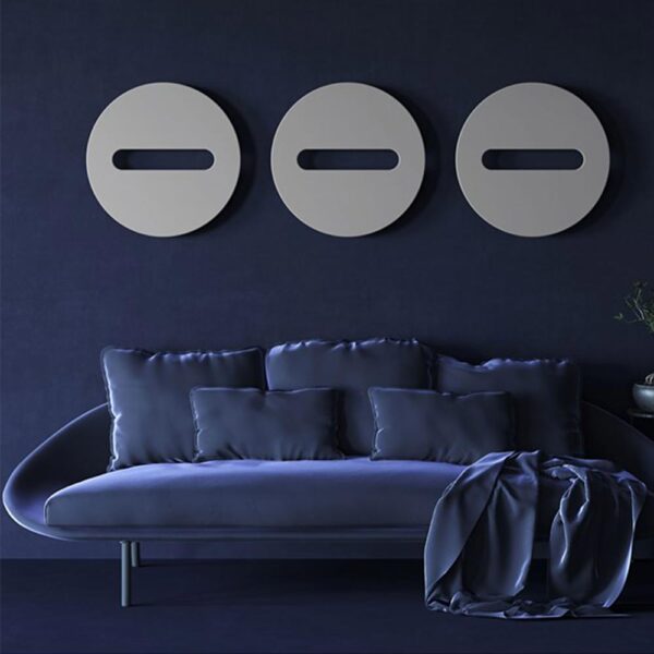 cordivari-design-termoarredo-radiatore-extraslim-sfere-trittico-diametro-ø-496-mm-standard-installazione-camera-da-letto-zona-notte-colore-t12-grigio-chiaro-opaco