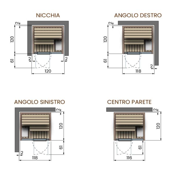novellini-celsius-sauna-finlandese-120x120-modalità-d'installazione