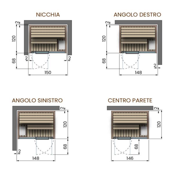 novellini-celsius-sauna-finlandese-150x120-modalità-d'installazione