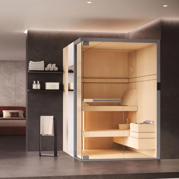 novellini-celsius-sauna-finlandese-150x150-legno-abachi-colore-struttura-dusty-grey-installazione-angolo-destro