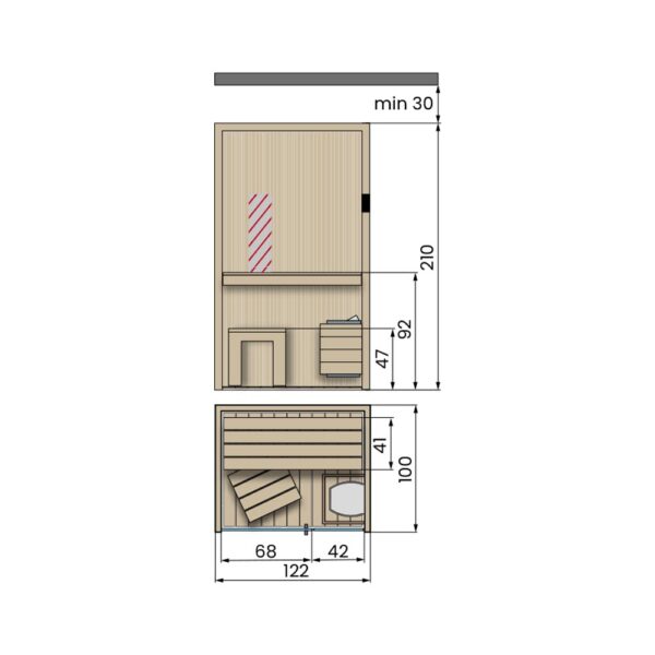 novellini-fun-sauna-finlandese-122x100-dimensioni