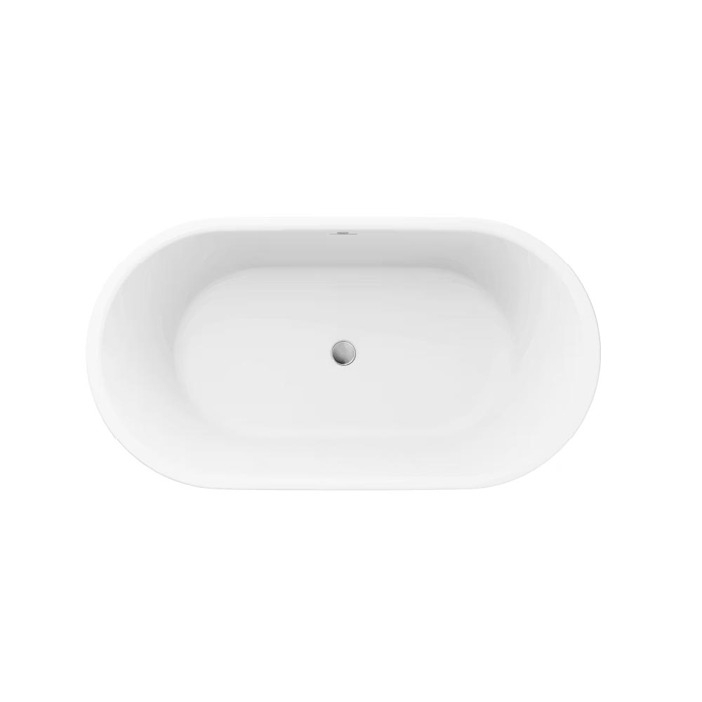 jacuzzi-vasca-freestanding-centro-stanza-chic-150x80-con-colonna-di-scarico-e-telaio-colore-bianco-opaco-vista-dall'alto jacuzzi-vasca-freestanding-centro-stanza-chic-150x80-con-colonna-di-scarico-e-telaio-colore-bianco-opaco-vista-dall'alto