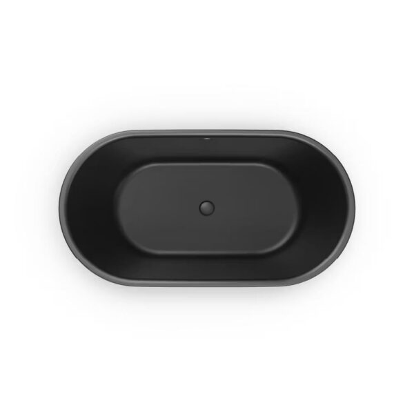 jacuzzi-vasca-freestanding-centro-stanza-chic-150x80-con-colonna-di-scarico-e-telaio-colore-nero-opaco-vista-dall'alto