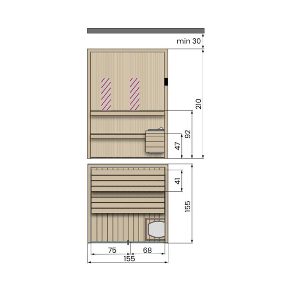 novellini-fun-sauna-finlandese-155x155-dimensioni