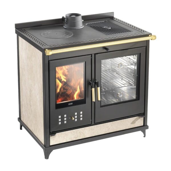 klover-cucina-a-legna-star-90-country-13,5-kw-colore-sahara-classe-cinque-stelle