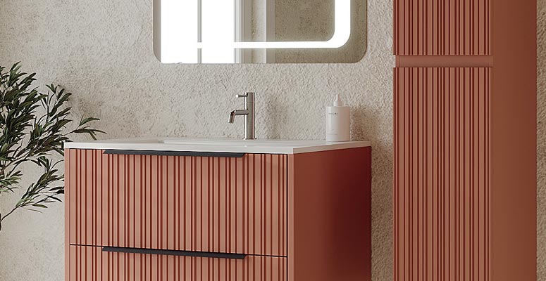 mobile-bagno-sospeso-80-cm-eterna-con-lavabo-in-ceramica-e-2-cassetti-effetto-plissettato-colore-mattone-dettaglio