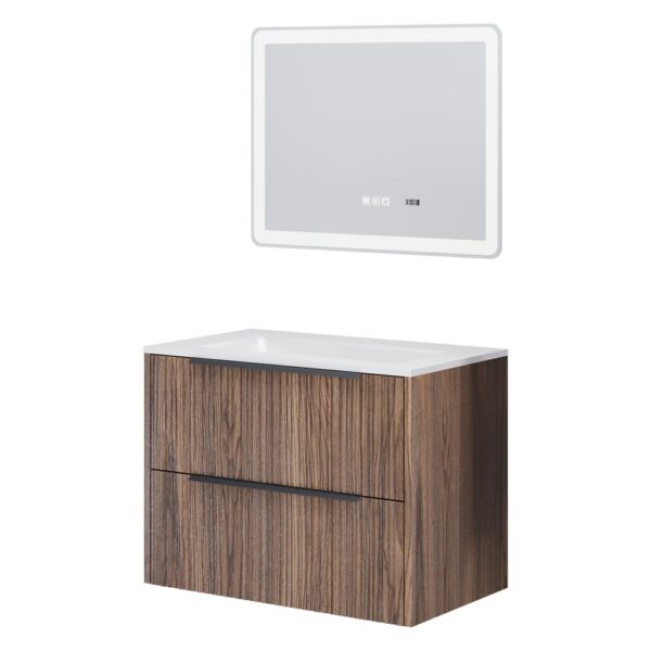 mobile-bagno-sospeso-80-cm-eterna-con-lavabo-in-resina,-2-cassetti-effetto-plissettato-colore-tabacco-e-specchio-illuminazione-led