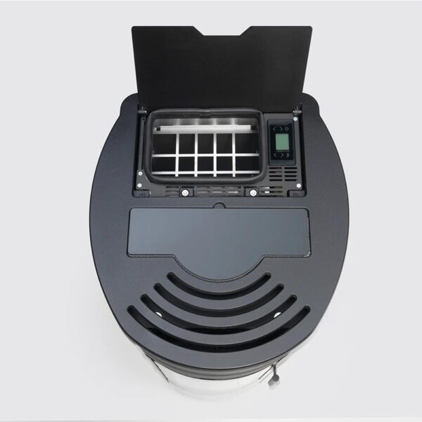 klover-termostufa-idro-a-pellet-style-19-kw-18,6-cinque-stelle-colore-avorio-vista-dall'alto