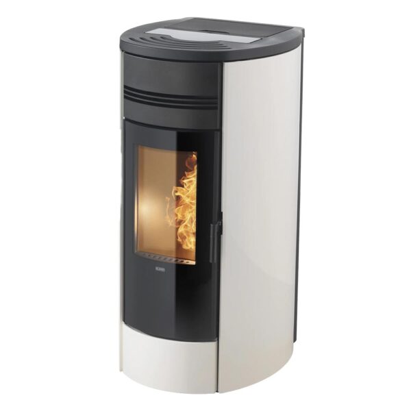 klover-termostufa-idro-a-pellet-style-19-kw-18,6-cinque-stelle-colore-avorio-vista-laterale