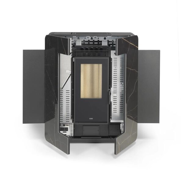 klover-stufa-a-pellet-ventilata-slim-astra-100s-gres-10,3-kw-wifi-integrato-classe-a+-nero-venato-componenti-interni